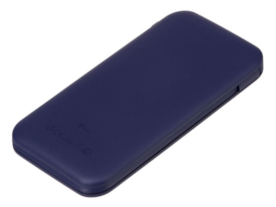 Внешний беспроводной аккумулятор с подсветкой лого Astro, soft-touch, 10000 mAh, темно-синий